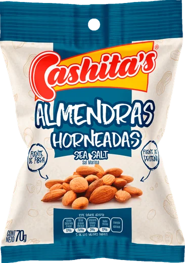Empaque de Almendras horneadas con sal marina Cashitas