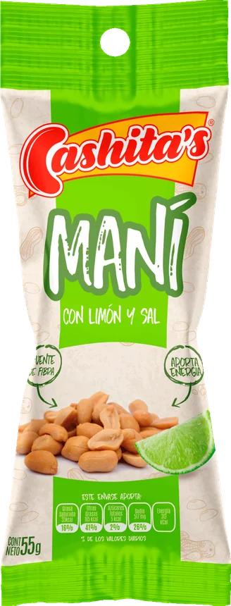 Empaque de Maní con limón y sal Cashitas