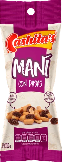 Empaque de Maní con pasas Cashitas