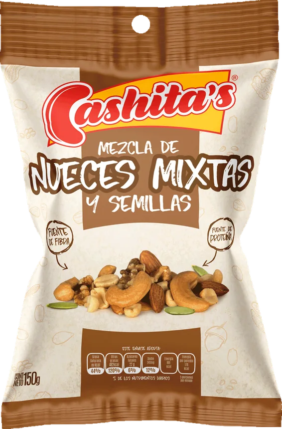 Empaque de Nueces mixtas y semillas Cashitas
